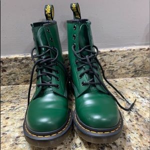 Barely worn green Doc Martens